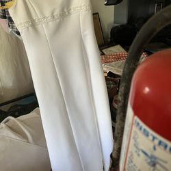 Lilac And Pearls White Dress. 