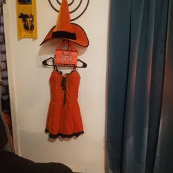 Spirit Halloween Pumpkin Spice Witch Costume with Purse 