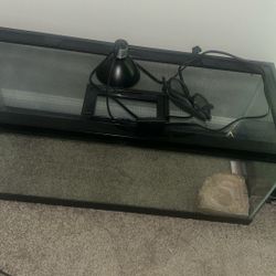 Reptile Tank With Heating Light 