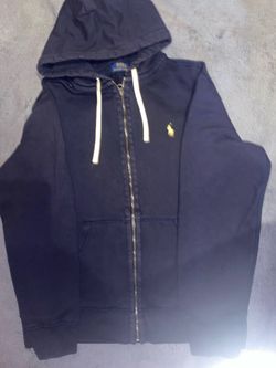 Polo Ralph Lauren Navy Zip-Up Hoodie SIZE-L