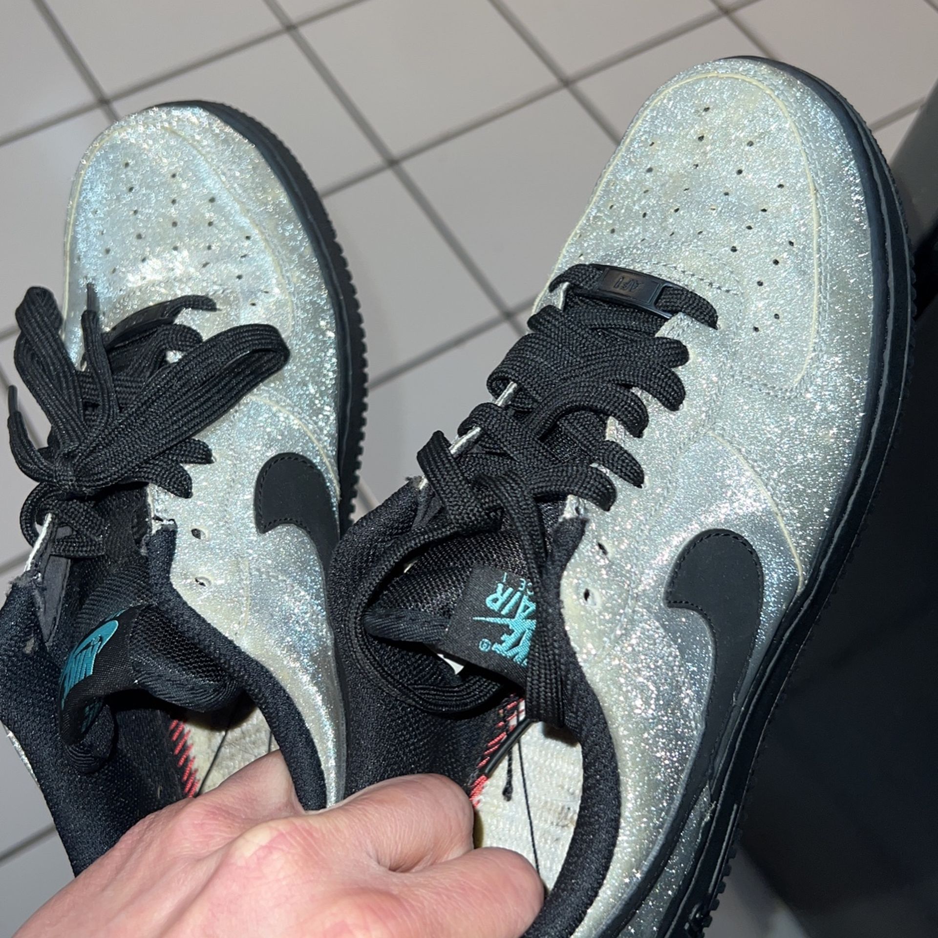 Nike Air Force 1 Glitter Size 8.5 Mens