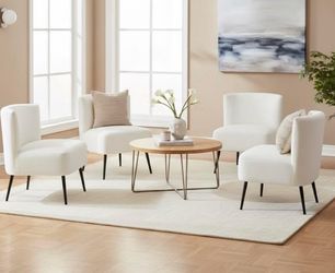 🪑 4-Pc Fran Slipper Chair Set — Retail $1,320 ➡ Now Only $660 (50% Off)! 🔥 