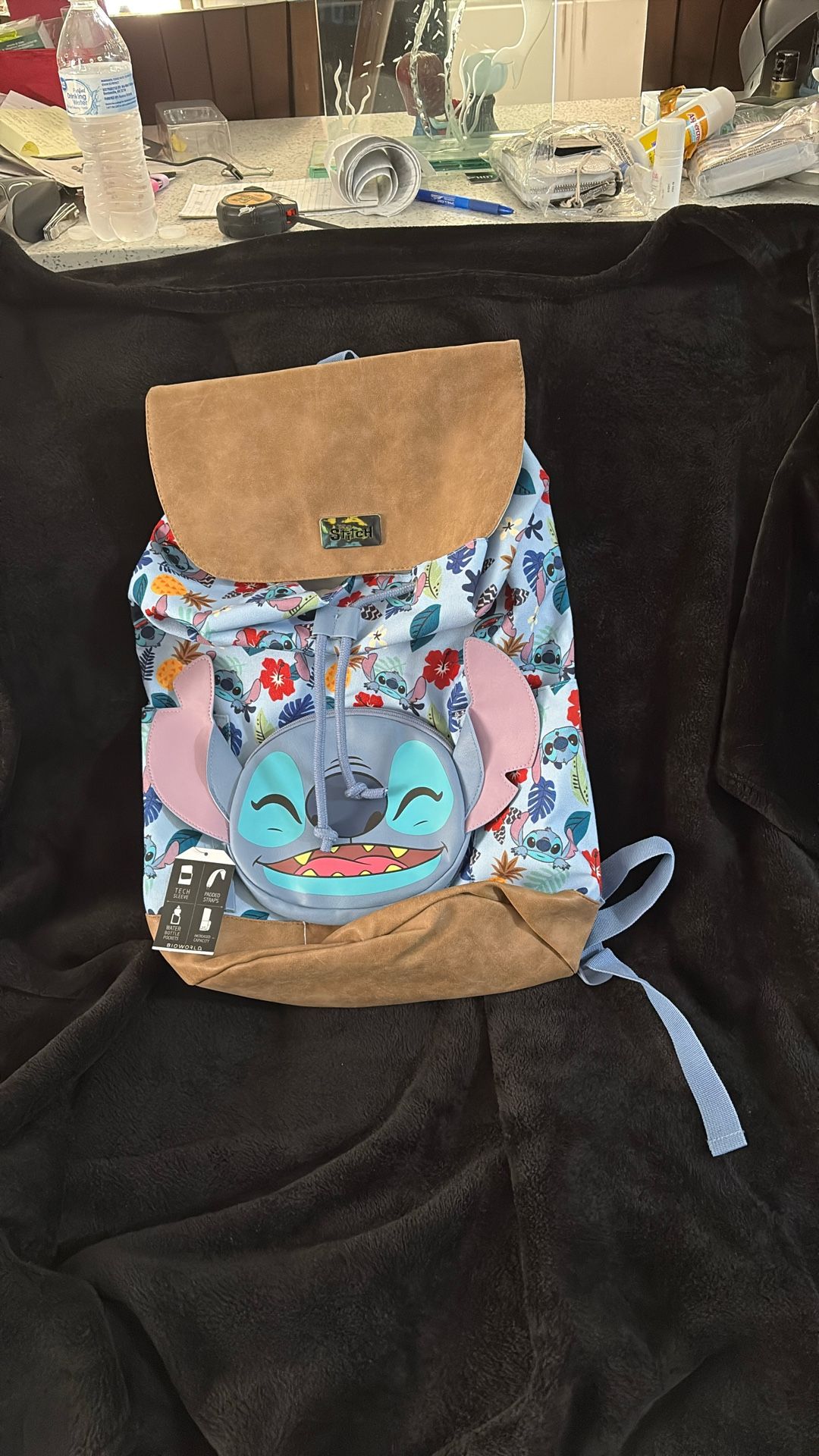 DISNEY Stitch BIOWORLD 18” high Back To School Backpack-tech sleeve Increased Capacity