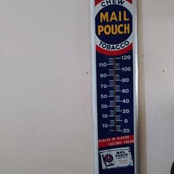 Antique metal sign/thermometer