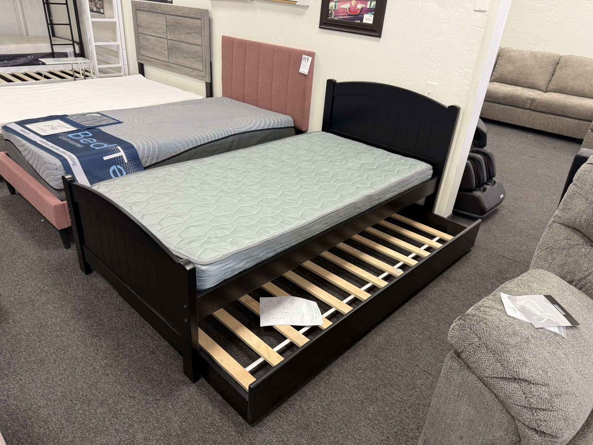 Twin Bed Frame With Trundle