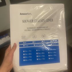 New shower curtain and liner 72x96 inches