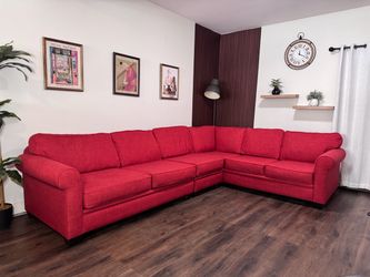 Red 3-Piece Sectional - Free Delivery