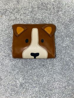 Fossil, brown, bear face wallet