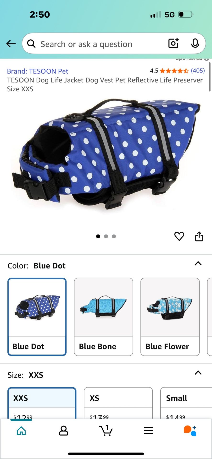 Xxs Dog Life Jacket 
