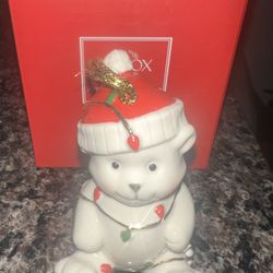 Lenox Very Merry Porcelain Ornament Teddy Bear Christmas Figurine 