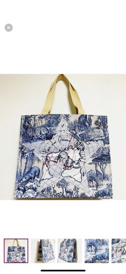 NWB Christian Dior Around The World Straw Tote And Full Size