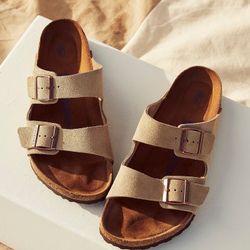 J.Crew X Birkenstock Taupe Suede Arizona Sandals 44
