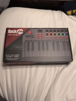 RockJam 25-Key Wireless Bluetooth MIDI Keyboard - Like New in Box