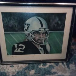 Ken Stabler Lithograph 00 Of 2500 By Bob Davidson 
