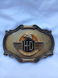 Vintage rare Harley-Davidson metal belt buckle