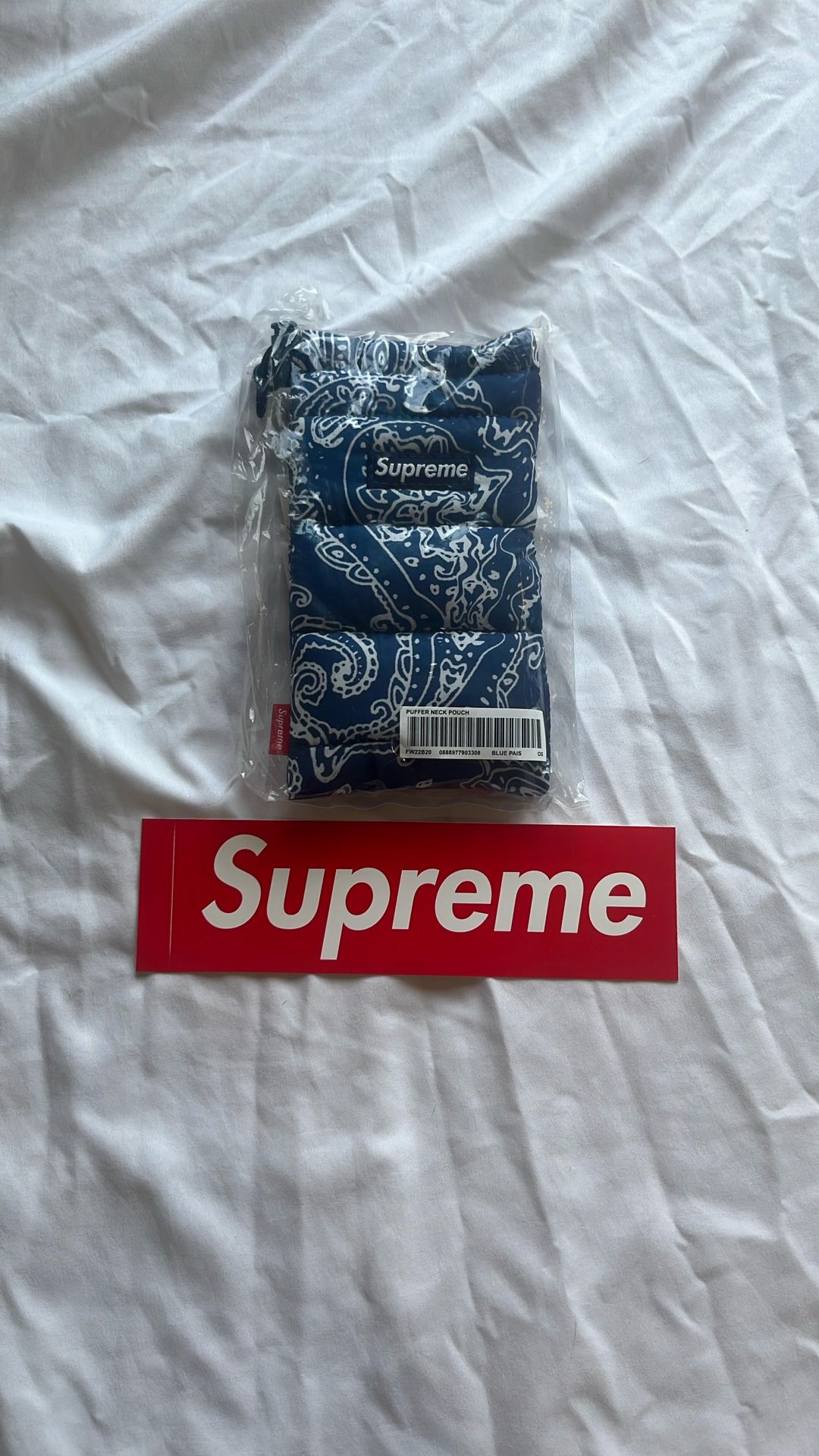 supreme puffer neck pouch