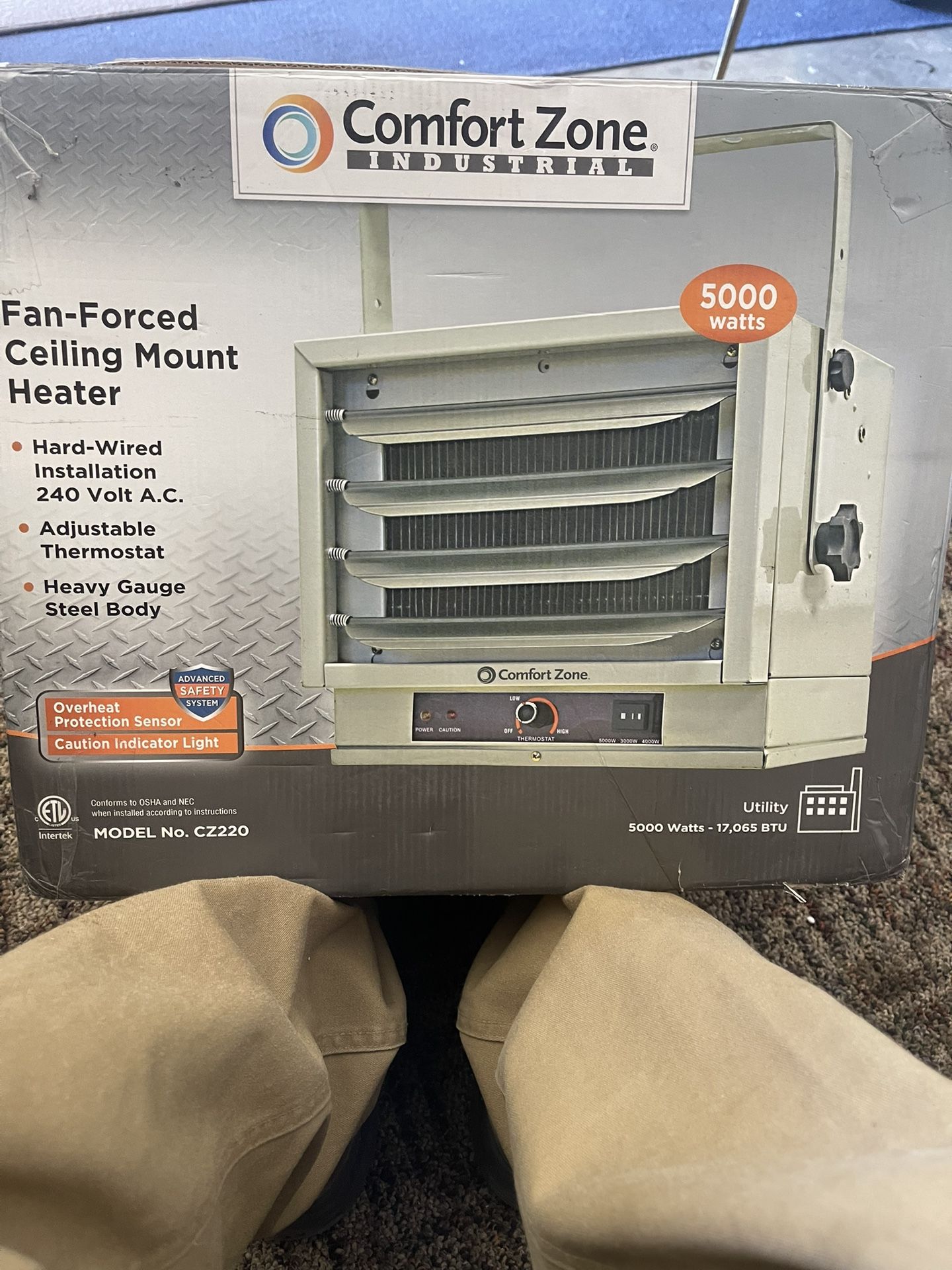 17065 BTU Ceiling Mount Fan Industrial