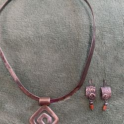 Silpada Necklace And Earrings 