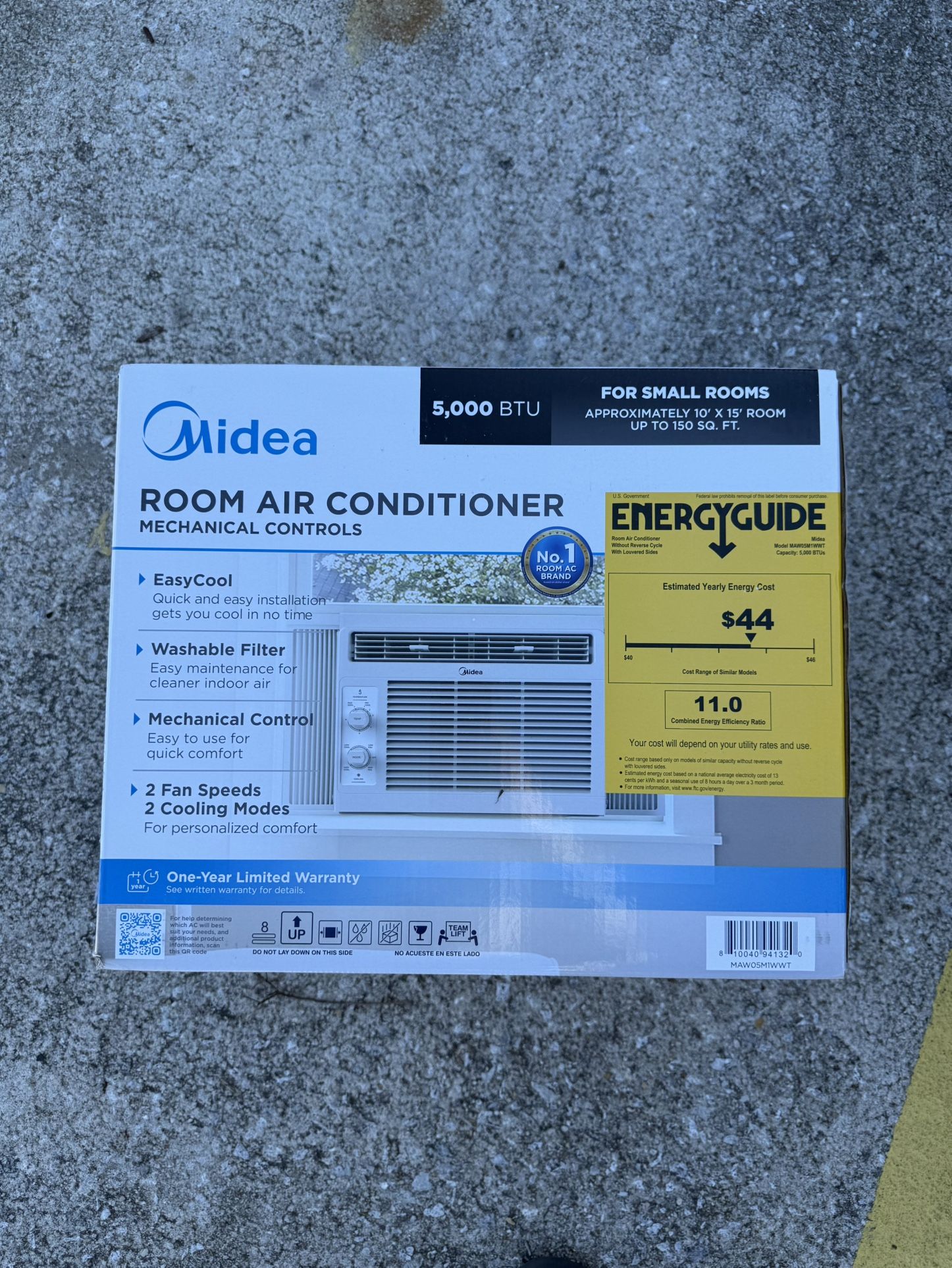 Midea 5,000 BTU 150 Sq ft Mechanical Window Air Conditioner | MAW05M1WWT | BRAND NEW