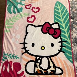 Hello Kitty Fleece Blanket 46x60