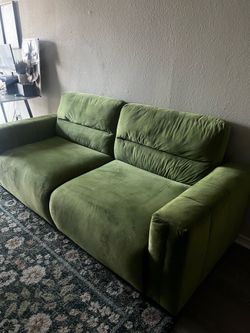 Olive green couch