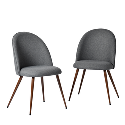 Open Box Homy Casa HAVEN Fabric Grey Dining Chair Set "20.08''L x 21.06''W x 33.07''H" Modern Seating for Kitchen & Dining Room
