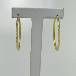 14k Yellow Gold Hoop Earrings 