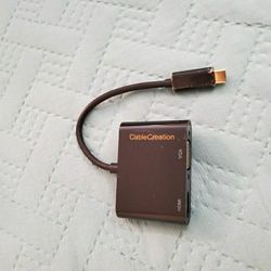 USB C to HDMI VGA Adapter, CableCreation USB Type C to Dual VGA HDMI Splitter Converter, Compatible with MacBook Pro 2020, iPad Pro 2020, Dell XPS 13