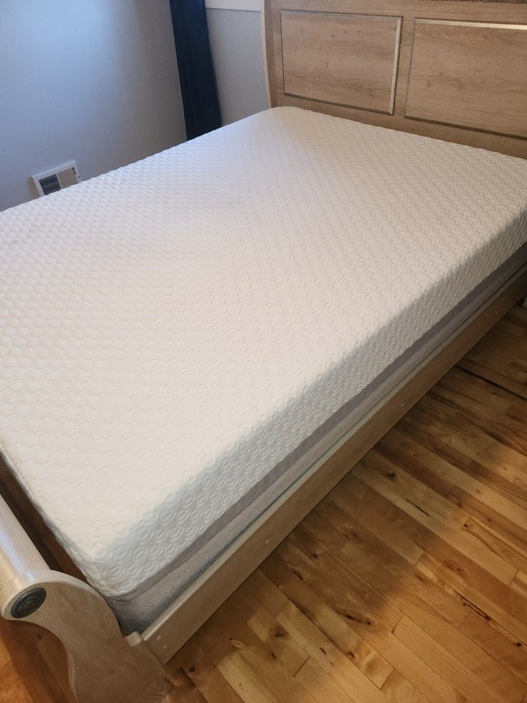 Full size Bed Frame , Mattress And Box Spring