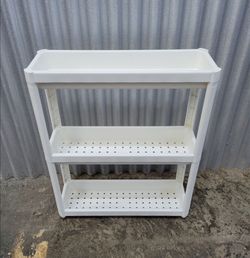 White 3-Tier Slim Storage Shelf