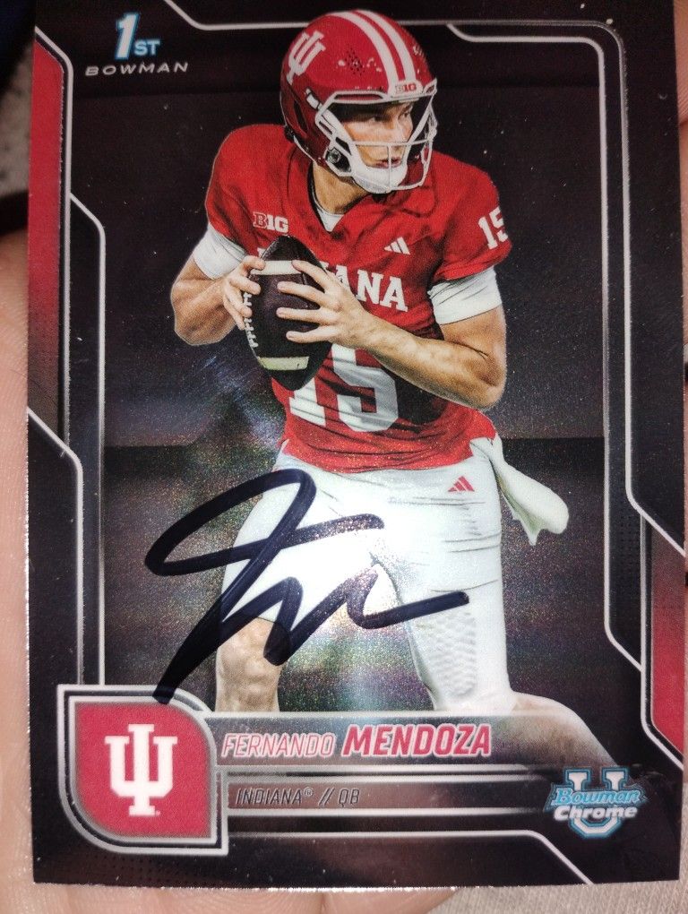 Fernando Mendoza Autograph Card Signed Indiana Football Heisman