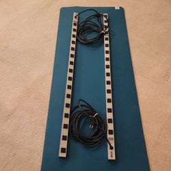 Two (2) Tripp Lites 16-Outlet Bench & Cabinet Power Strip, 48in Length, 15A 120V, 15ft / 4.57M Cord with 5-15P Plug, Black, (PS4816)