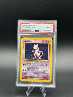 1999 Pokémon Base Set Mewtwo Holo Rare #10 NM-MT PSA 8