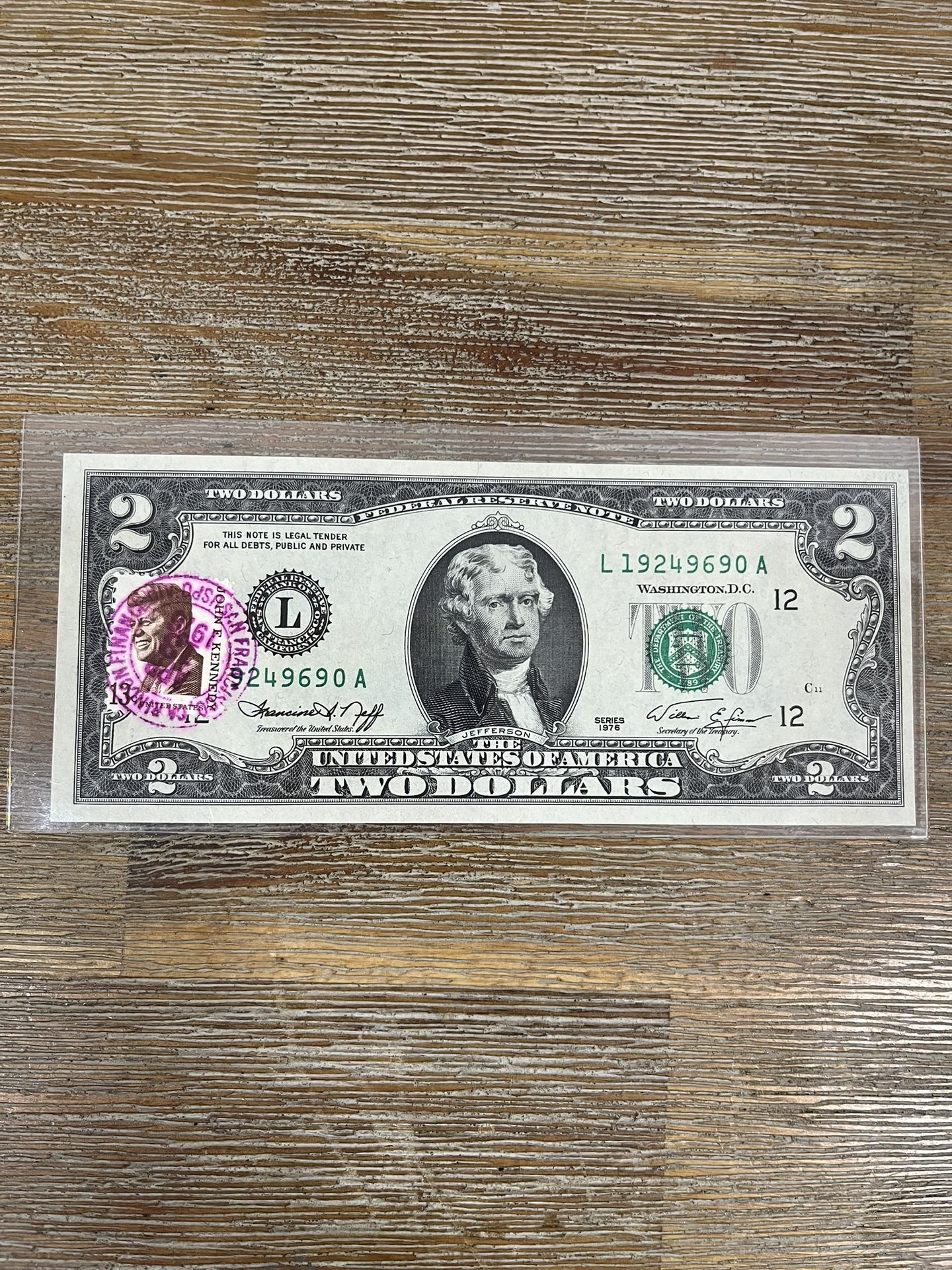 $2 Old Bill Stamped Issue Day Location Series 1976