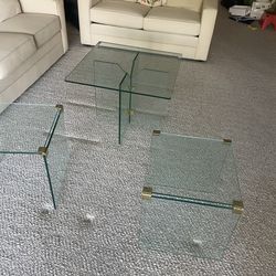 Glass Coffee Table Set