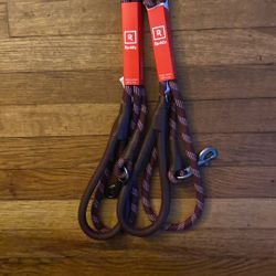 Dog Lead Leash 6 Ft Reddy Regular $30 1st $15 Leather Handle D-ring