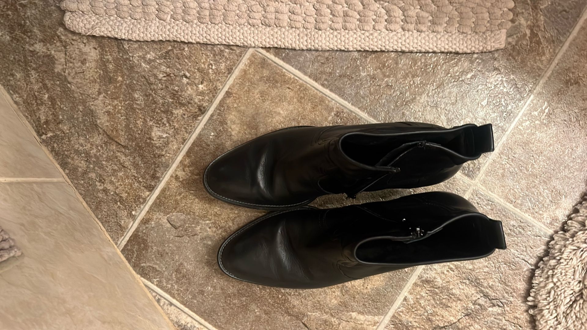 Paul green Black Leather Ankle Boot