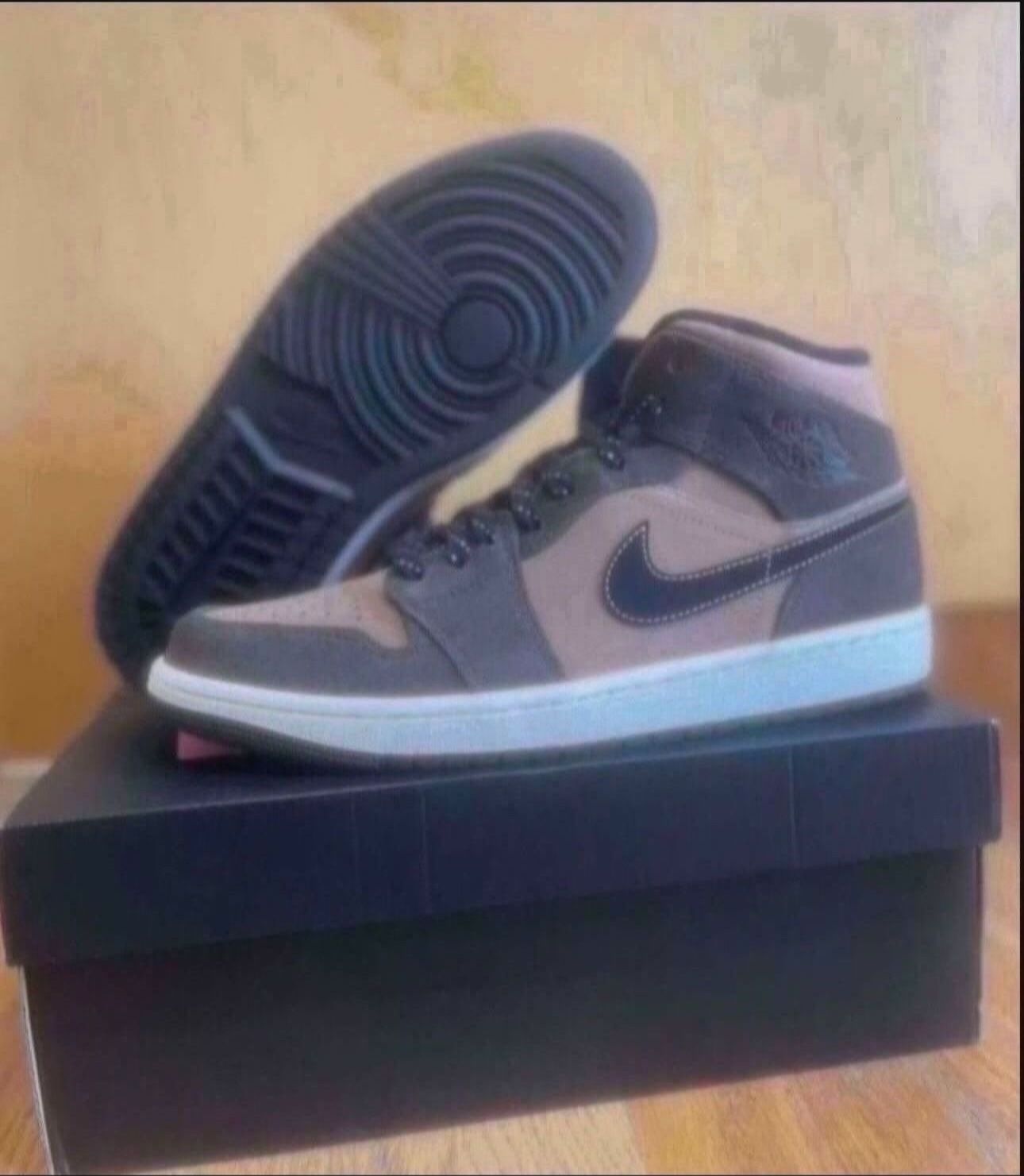 Nike Air Jordan 1 Mid SE Earth Tone Chocolate Brown Black Size 9 Brand New