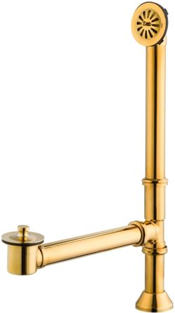 Vintage Claw Foot Tub Drain Kit with Lift and Turn Bath Drain Stopper, 1-1/2" Br
