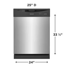 New Frigidaire 24 in. Front Control Smart Built-In Tall Tub 62 dBA Dishwasher in Stainless Steel