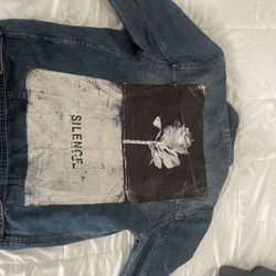 Religion Denim Jacket with Back Printed Patch | ASOS Medium
