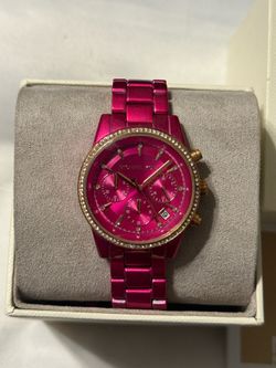 Michael Kors Ritz Fuchsia and Gold Watch