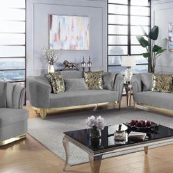 Mazdah Velvet Sofa & Loveseat (2 Colors Available)