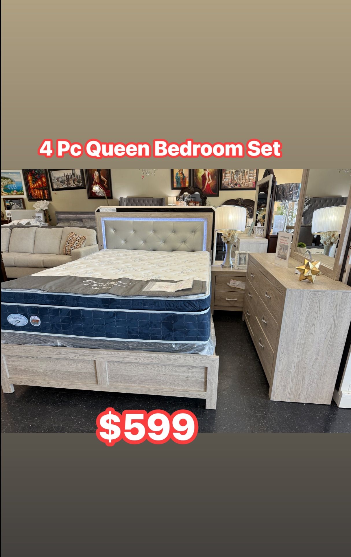 Queen Bedroom Sets Available 