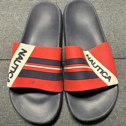 Nautica Womens Size 9 Logo Slip on Slide Sandals