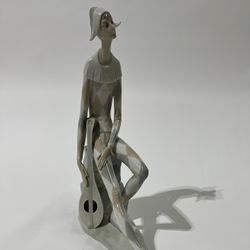 Lladro Nao Harlequin Mandolin Player