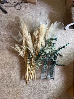 Faux Plants and Vases