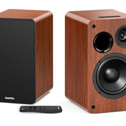 Saiyin Bluetooth Bookshelf Speakers for Record Player, Powered Studio Monitor Speaker 