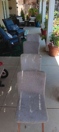 Gray dining chairs
