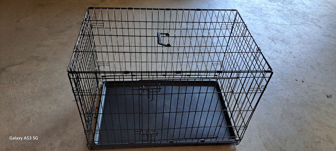 Metal Folding Dog Animal Crate Cage